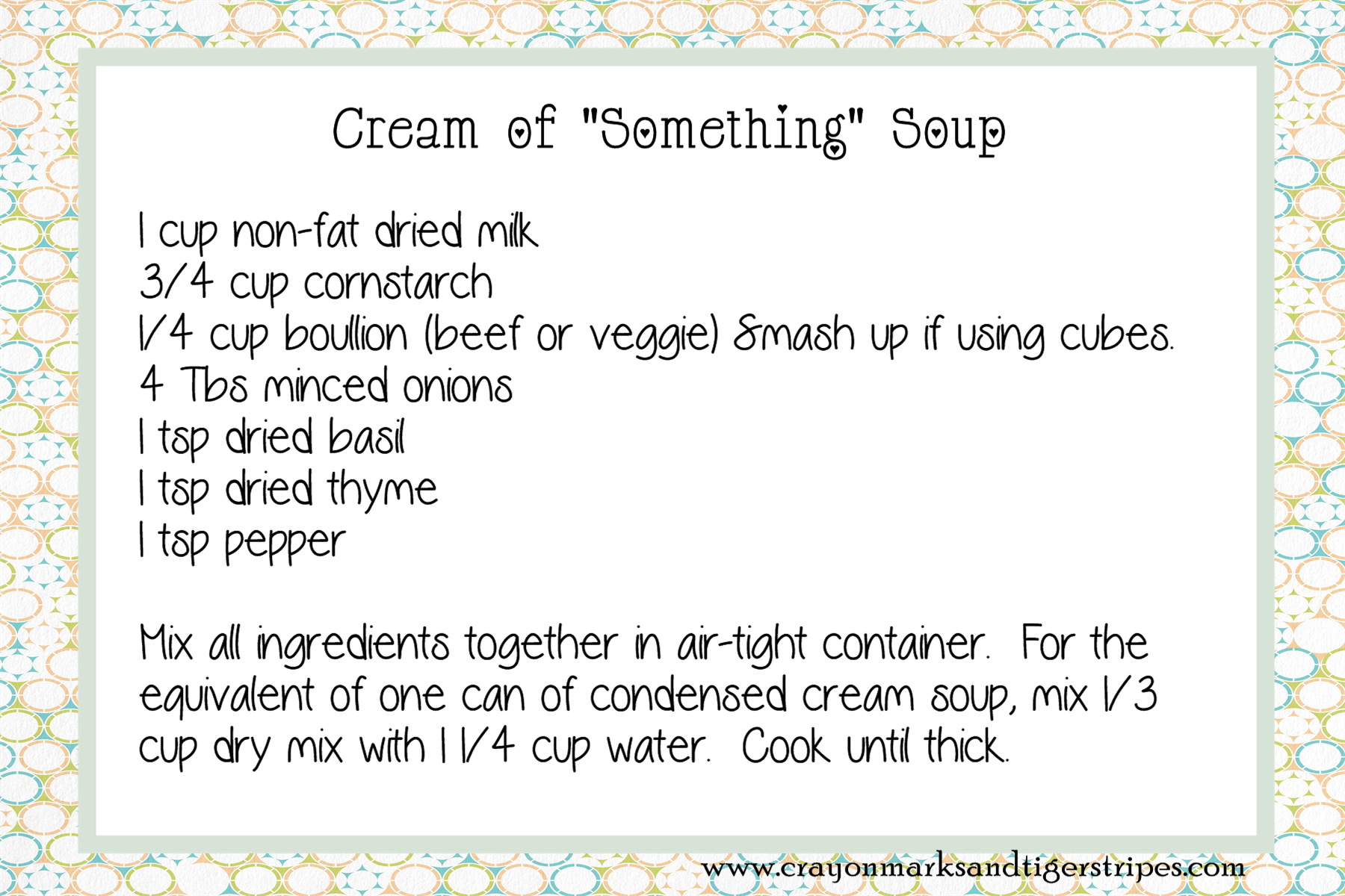 Cream of Something Soup