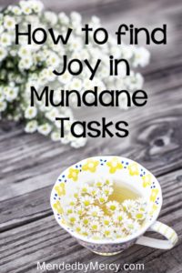 How to find joy in the mundane tasks