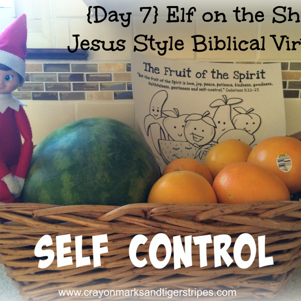 Elf on the Shelf Jesus Style Biblical Virtues: Self Control