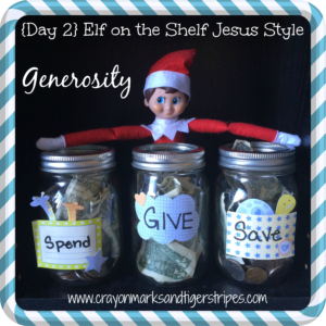 Elf on the Shelf Jesus Style: Generosity