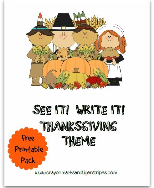 See it! Write it! Thanksgiving Printable Pack FREE